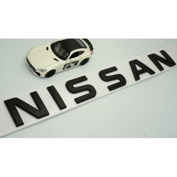 DK Nissan Bagaj 3M 3D Mat Siyah ABS Yazı Logo Amblem 29x4 Cm - 2