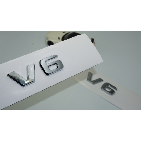 Dk V6 Çamurluk Yanı Krom Abs 3m 3d Yazı Logo Seti Benz İle Uyumlu