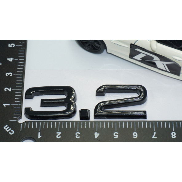 DK Tuning Audi 3.2 A3 A4 A6 A5 A7 A8 Bagaj Siyah ABS 3M 3D Yazı Logo - 4