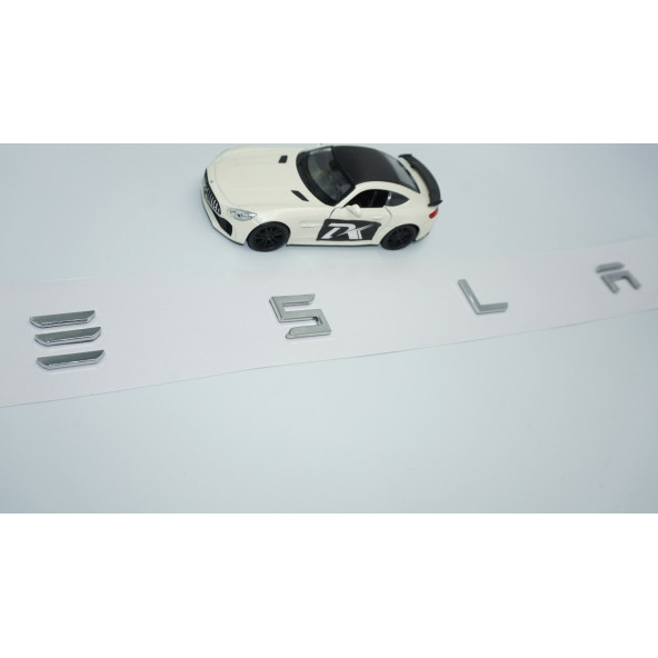 DK Tuning Tesla Model 3 Y S X Series Bagaj Krom Metal Uzun Yazı Logo - 4
