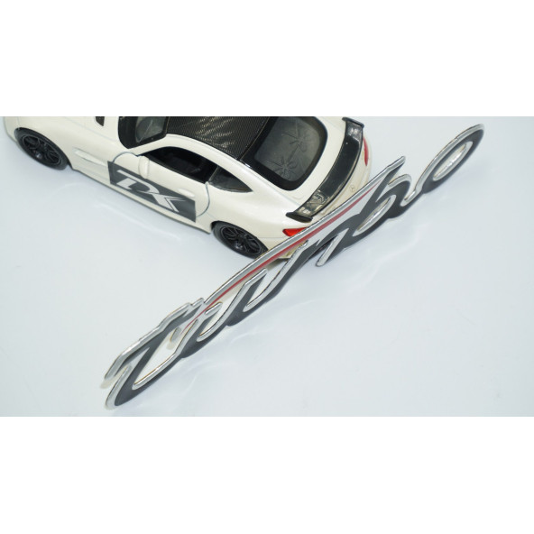 DK Tuning Turbo Krom Alüminyum Body Plaka 3M 3D Logo Amblem - Resim 4