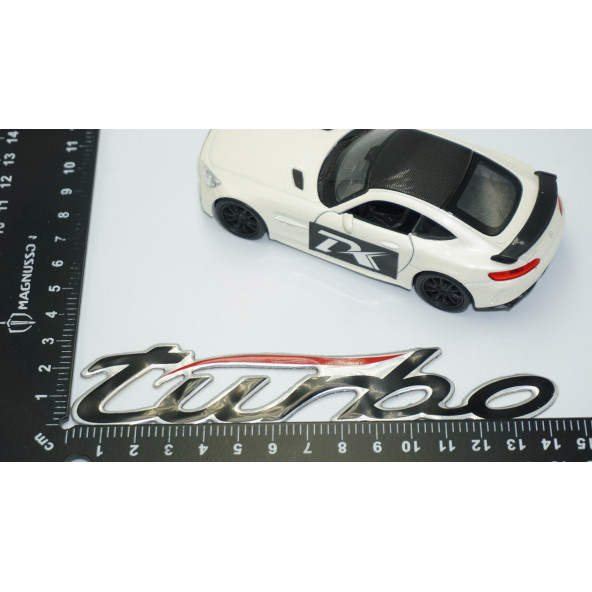 DK Tuning Turbo Krom Alüminyum Body Plaka 3M 3D Logo Amblem - Resim 5