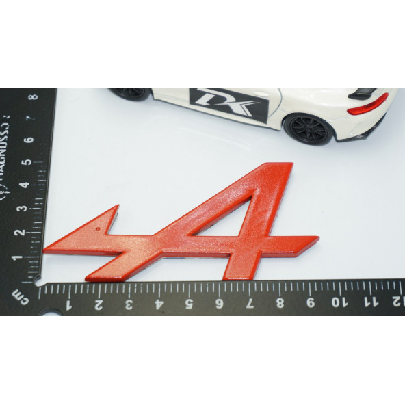 DK Tuning Alpine F1 Kırmızı ABS 3M Bagaj Yazı Logo Renault İle Uyumlu - Resim 4