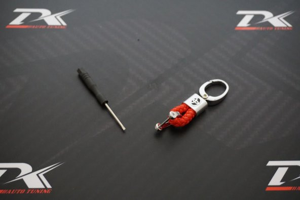 Toyota Logo Stil Hasır Desen Anahtarlık K - 3