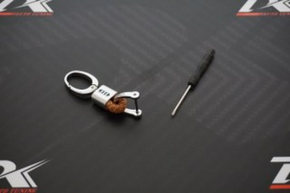 Audi Logo Stil Hasır Desen Anahtarlık K - 2