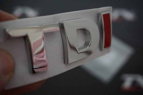 Volkswagen TDİ Bagaj Krom Metal 3M 3D Yazı Logo Arma - 3