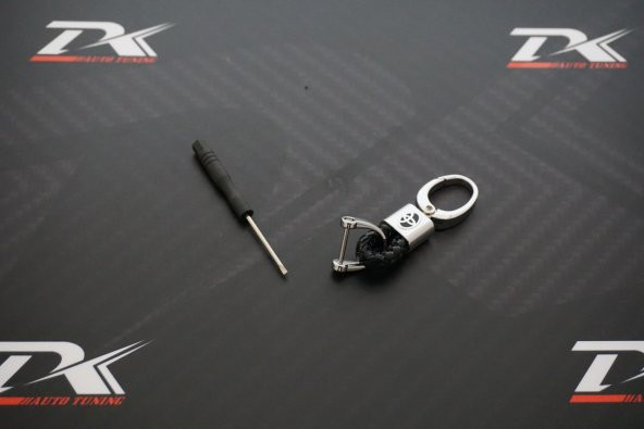 Toyota Logo Stil Hasır Desen Anahtarlık K - 4