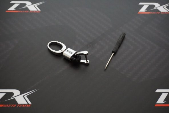 Audi Logo Stil Hasır Desen Anahtarlık K - 2