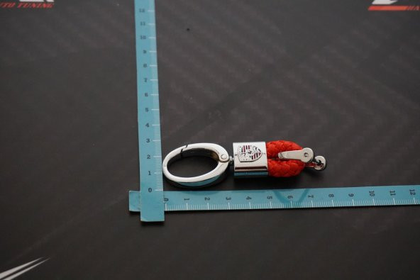 Porsche Logo Stil Hasır Desen Anahtarlık K - Resim 6