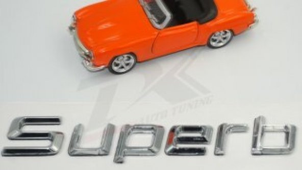 Skoda Superb Yeni Nesil Bagaj Krom ABS 3M 3D Yazı Logo Amblem - Resim 3