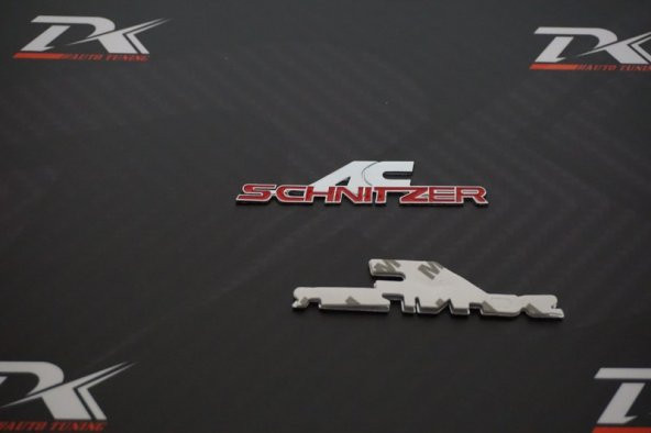 BMW AC Schnizer Çamurluk Yanı Krom Metal 3M 3D Yazı Logo - 2