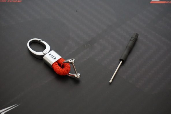 Audi Logo Stil Hasır Desen Anahtarlık K - 7