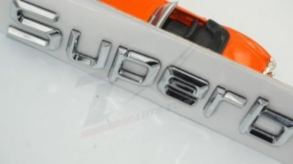 Skoda Superb Yeni Nesil Bagaj Krom ABS 3M 3D Yazı Logo Amblem - Resim 6