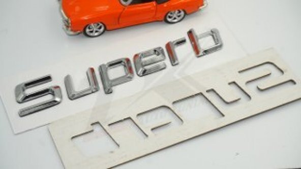 Skoda Superb Yeni Nesil Bagaj Krom ABS 3M 3D Yazı Logo Amblem - Resim 8