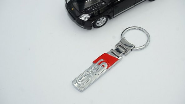 Audi S6 Logo Çift Yön Krom Metal Stil Anahtarlık - 4
