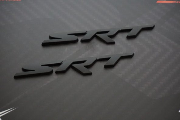 Dodge Jeep Chrysler SRT Krom Metal 3M 3D Yan Çamurluk Logo - Resim 3