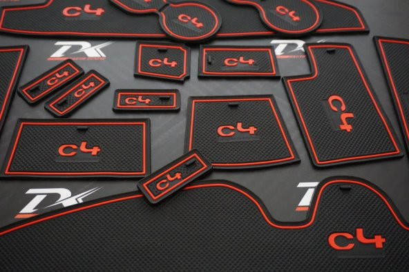 Citroen C4 2016 2017 Modeller Araç İçi Silikon Kaymaz Ped Kaplama - Resim 4