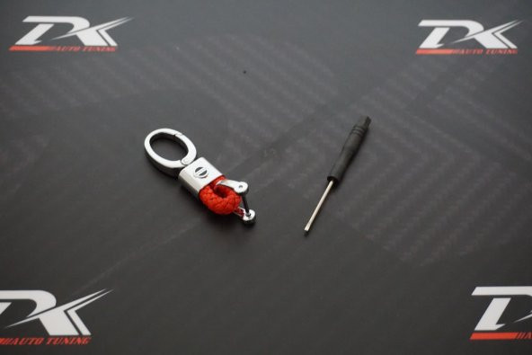 Nissan Logo Stil Hasır Desen Anahtarlık K - 2