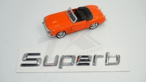 Skoda Superb Yeni Nesil Bagaj Krom ABS 3M 3D Yazı Logo Amblem - Resim 2