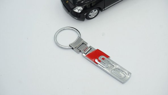 Audi S6 Logo Çift Yön Krom Metal Stil Anahtarlık - 3