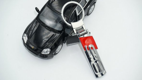 Audi S6 Logo Çift Yön Krom Metal Stil Anahtarlık - 5