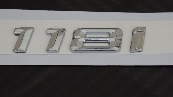 Bmw 118i Bagaj Krom Metal 3M 3D Yazı Logo - 4