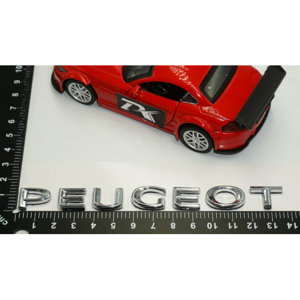 DK Peugeot Bagaj Krom ABS 3M 3D Yazı Logo Amblem 13,5 Cm - 4