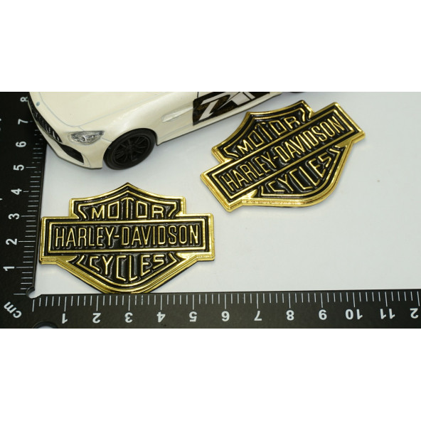 DK Motor Harley Davidson Depo Yanı Gold Metal Logo 5,5 cm - 5