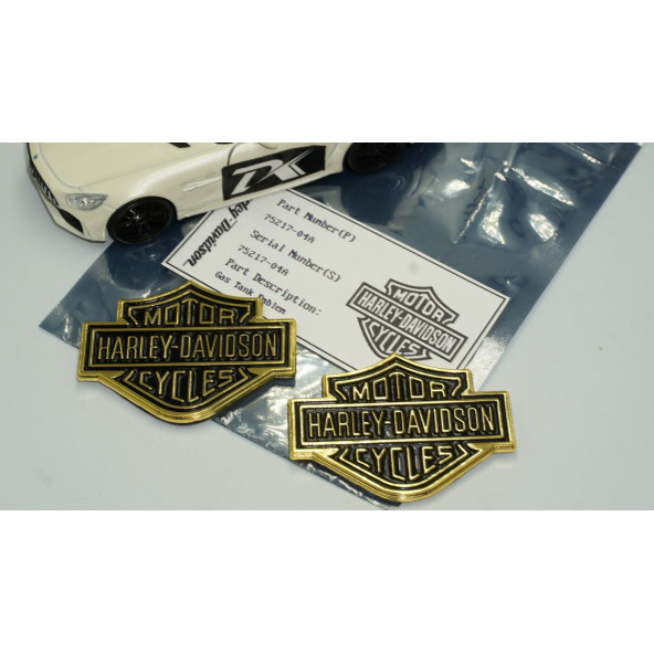 DK Motor Harley Davidson Depo Yanı Gold Metal Logo 5,5 cm - 6