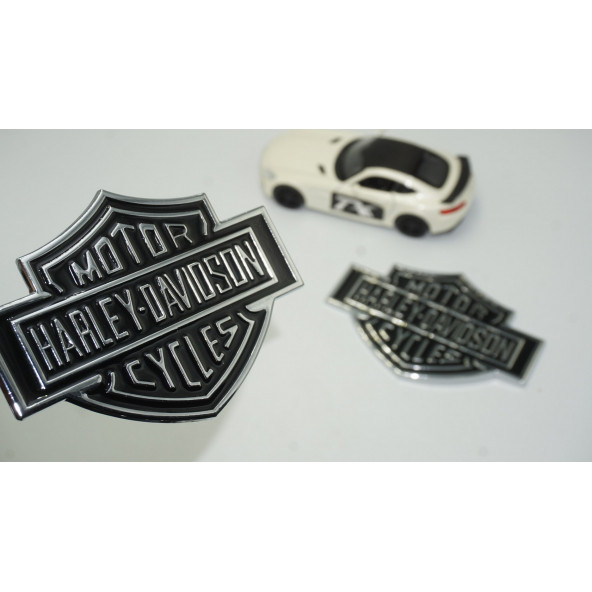 DK Motor Harley Davidson Depo Yanı Krom Metal Logo 11 cm