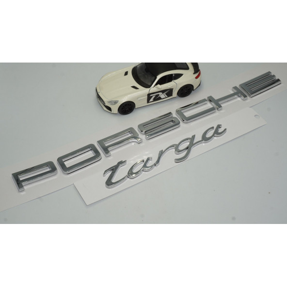 DK Porsche Targa Bagaj 3M 3D Krom ABS Yazı Logo Amblem Seti - 2