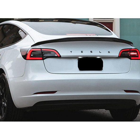 DK Tuning Tesla Model 3 Y S X Series Bagaj Siyah Metal Uzun Yazı Logo - 3