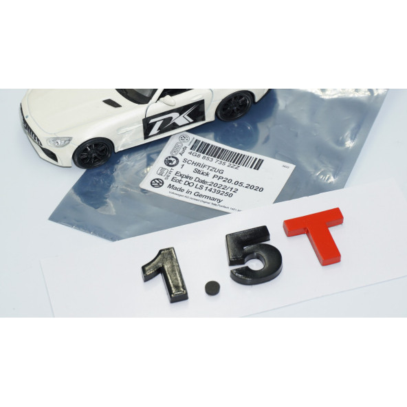 DK Tuning 1.5T Bagaj Siyah Kırmızı Yazı Logo Volkswagen İle Uyumlu - 5