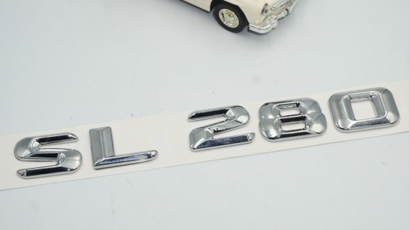 SL 280 Bagaj Krom Metal 3M 3D Yazı Logo - 3