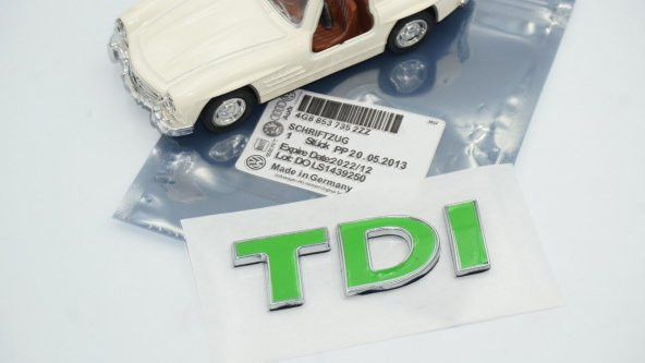 Skoda TDİ Bagaj Yeşil Krom ABS 3M 3D Yazı Logo Arma - 5