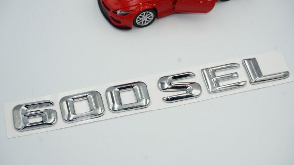 Benz 600 SEL Bagaj Krom Metal 3M 3D Yazı Logo - 3