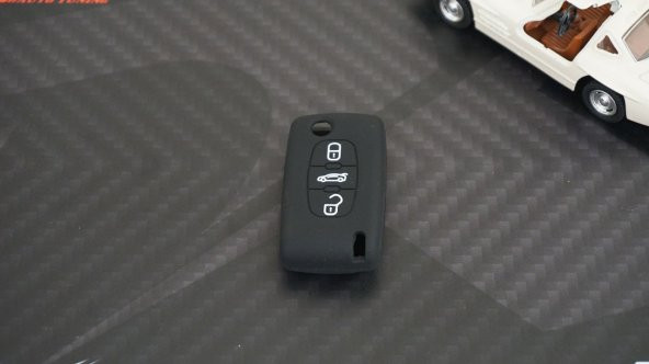 CİTROEN C4 C5 C6 C8 Citroen Logolu 1.Kalite Silikon Anahtar Kılıf - 3