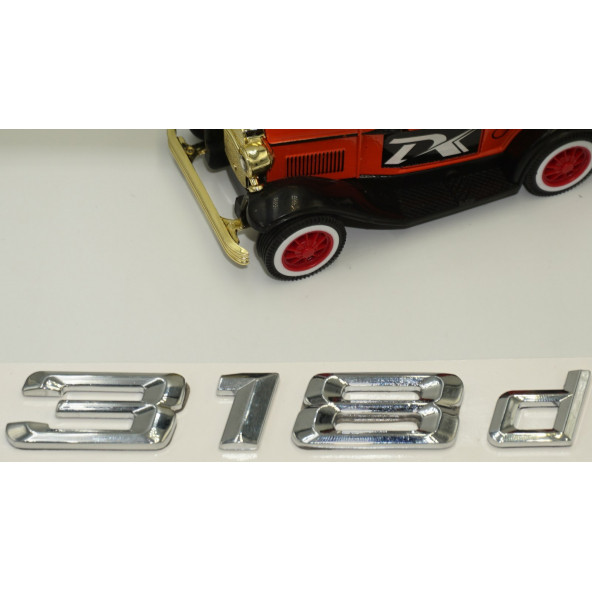 Bmw 318d Bagaj Krom Metal 3M 3D Yazı Logo - 4