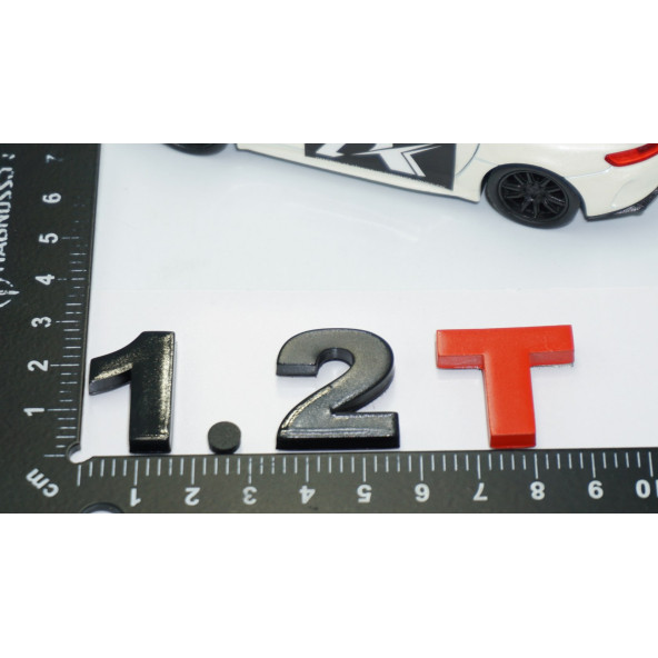DK Tuning 1.2T Bagaj Siyah Kırmızı Yazı Logo Volkswagen İle Uyumlu - 4