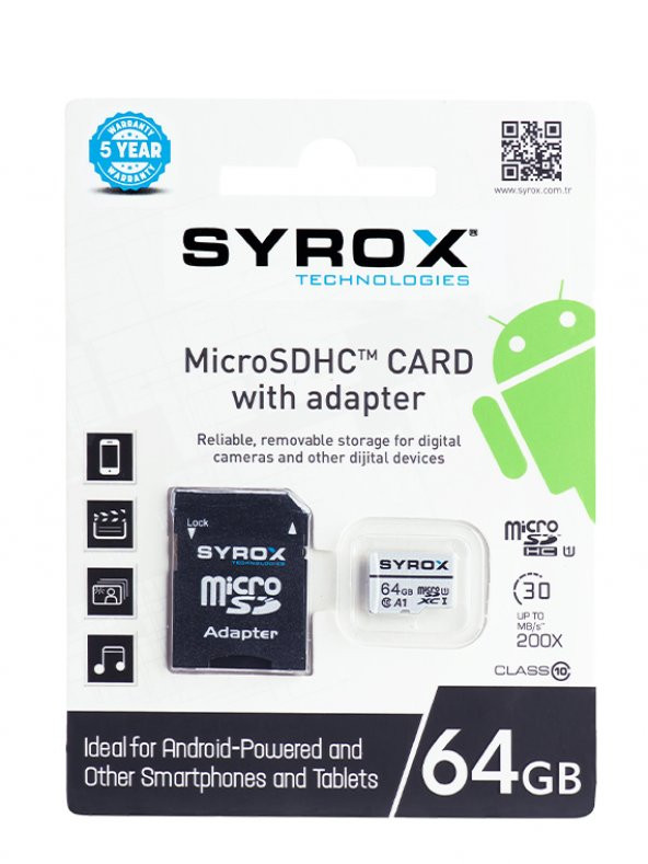 Syrox Mikro Kart / 64 GB Class 10