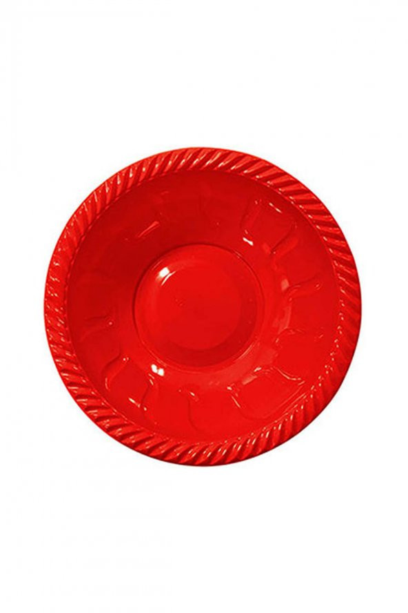 YUVARLAK KASE PLASTİK KIRMIZI 6LI