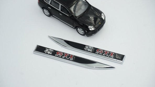 Volkswagen GTİ Running Rabbit Logo Çamurluk Yanı Krom Metal Bıçak - 2