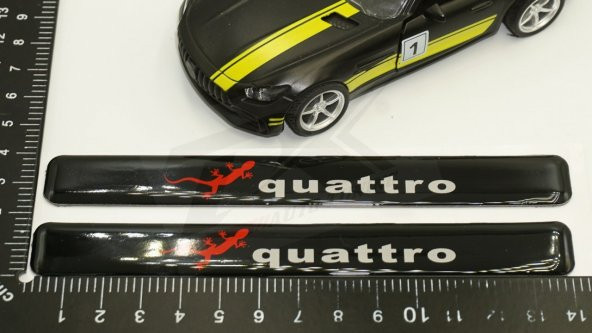 Audi Quattro Gecko Logo 3M 3D Damla Silikon Torpido Ayna Çamurluk - 7