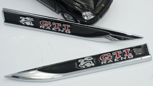 Volkswagen GTİ Running Rabbit Logo Çamurluk Yanı Krom Metal Bıçak - 7