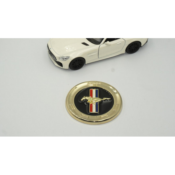 DK Ford Mustang 2.3T GT500 Gold Metal Bagaj Logo Arma Amblem - Resim 3