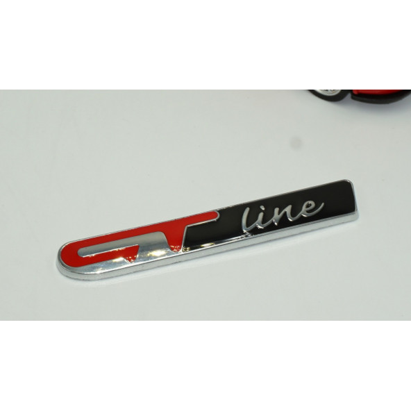 DK Renault GT Line Megane 2 3 Clio Laguna 2 Captur Bagaj 3M Kırmızı Siyah Metal Logo - Resim 3