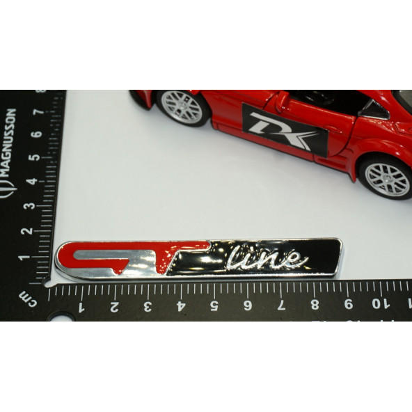 DK Renault GT Line Megane 2 3 Clio Laguna 2 Captur Bagaj 3M Kırmızı Siyah Metal Logo - Resim 4