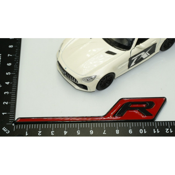 DK Benz AMG R GT R Eklenti Kırmızı Siyah ABS 3M 3D Bagaj Logo Amblem - 5