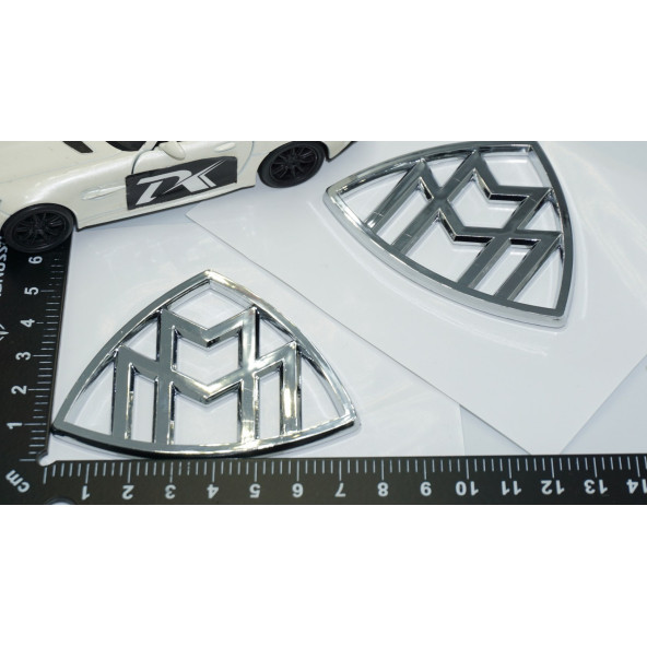 DK Tuning Benz Maybach Yan Kanatlar Krom ABS Logo Arma Seti - 4