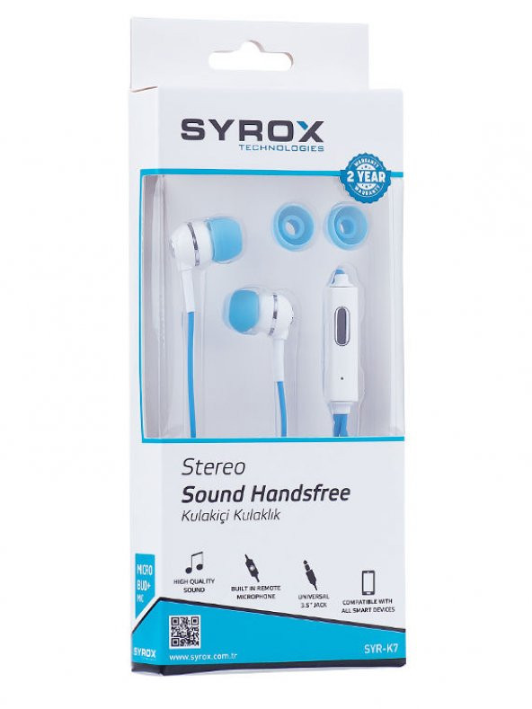 Syrox Renkli Kulak içi Kulaklık Mikrofonlu SYX-K7